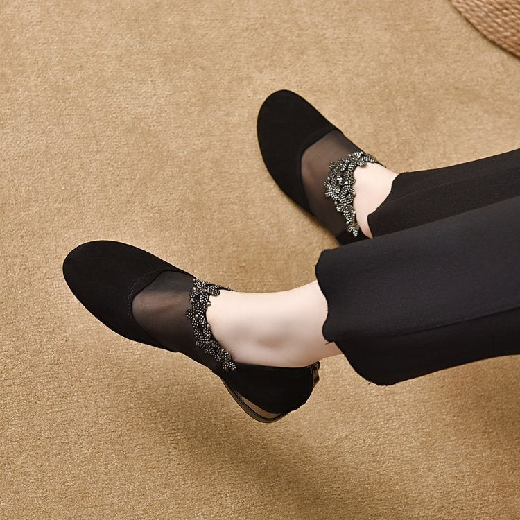 ✨【35-41】🎉📣50% zľava🏆2025 nové klinové podpätky s dutou sieťovinou s mäkkým spodkom pre ženy