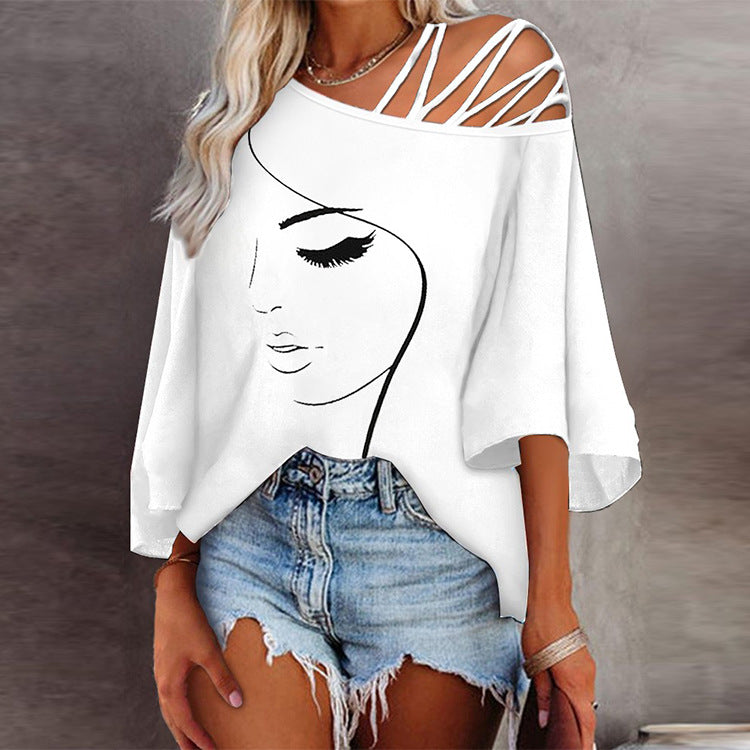 🔥✨【Stoc limitat】【S-2XL】2025 Tricou casual imprimat pentru femei la moda de inalta calitate