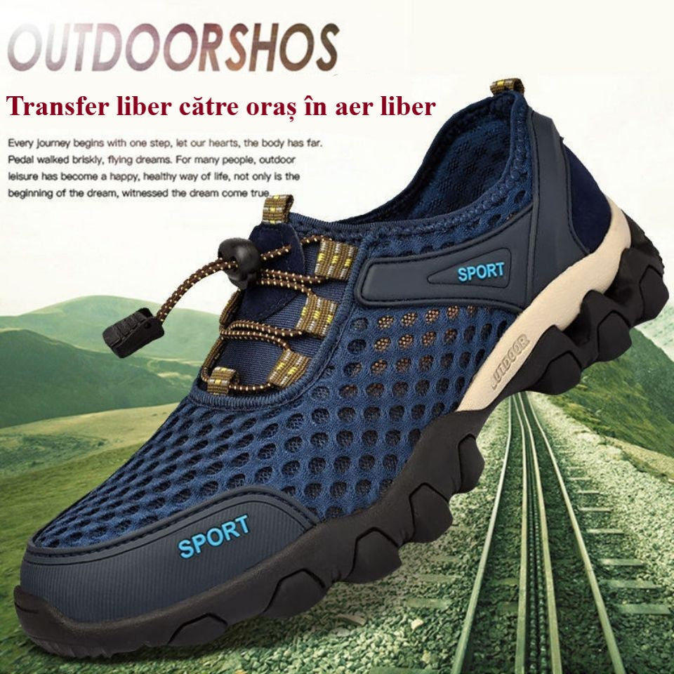 Nueva oferta 【39-44】 2025 zapatos de senderismo de malla transpirable para hombre de verano, impermeables y antideslizantes