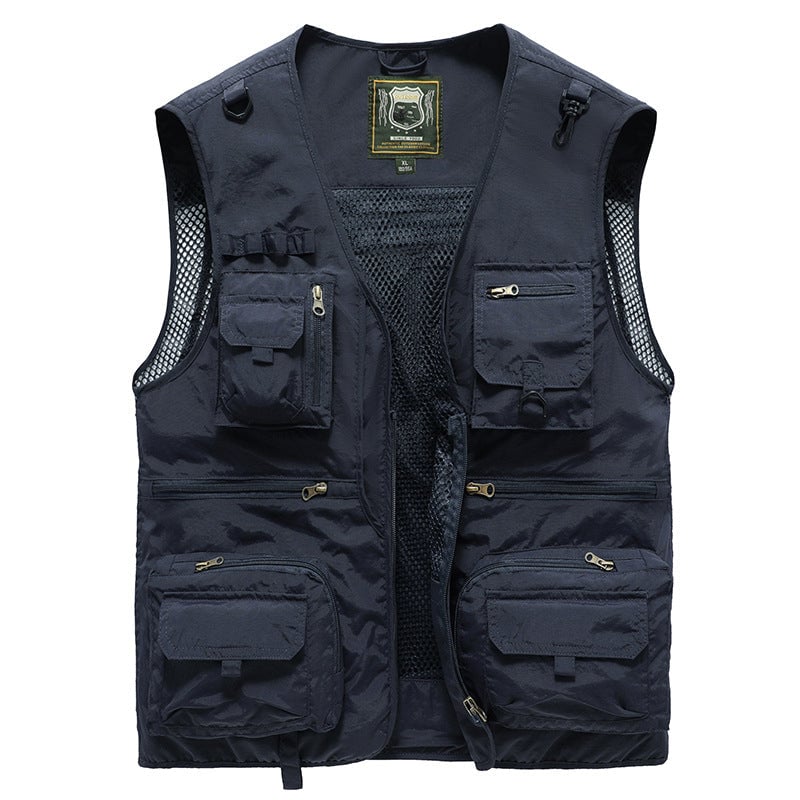 💥💥【Reducere limitată de 80%】【S-5XL】Vestă cu mai multe buzunare pentru îmbrăcăminte de lucru în aer liber de vară