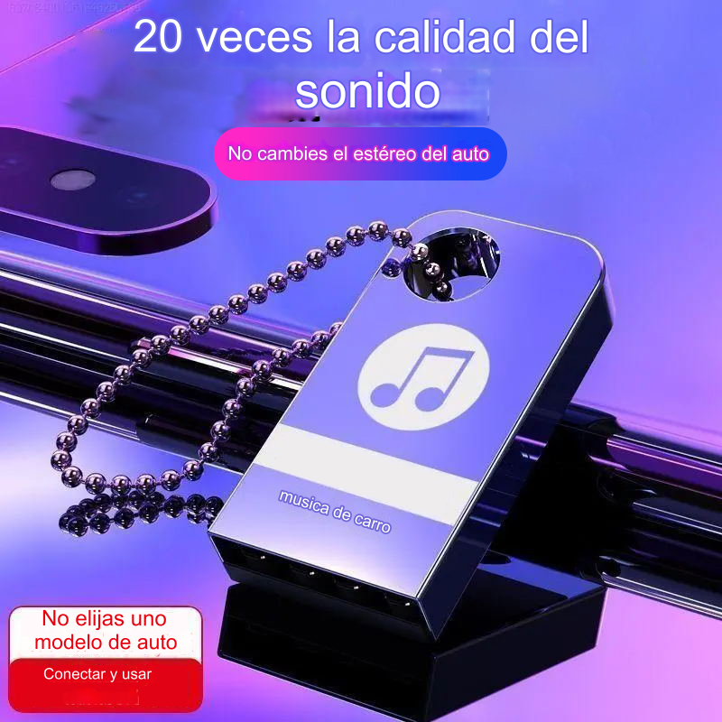 🚗🎵🎵【Muzyczna pamięć USB】Zawiera 8000 utworów, 600 teledysków i efekty dźwiękowe 6D