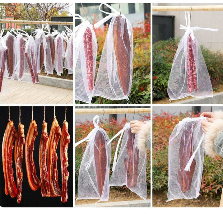 🔥Vruća prodaja【20 kom】🐷🐮🍖Posebna vrećica od gaze za sušenje svinjskog mesa za zaštitu od insekata i ptica