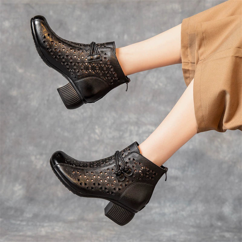 👢【35-40】 2025 Summer New Botine respirabile cu toc gros 3914354