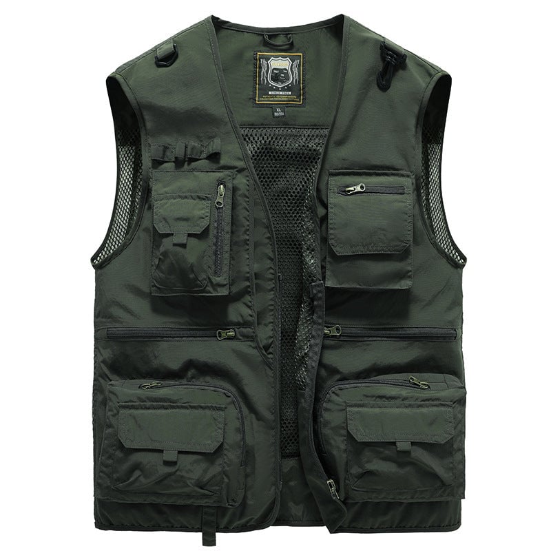 💥💥【Reducere limitată de 80%】【S-5XL】Vestă cu mai multe buzunare pentru îmbrăcăminte de lucru în aer liber de vară