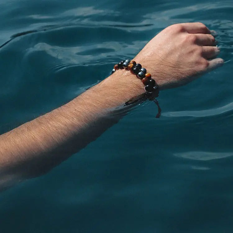 50%OFF🔥Pulsera de triple protección: auténtica ágata ojo de tigre y piedra biliar negra. El regalo perfecto.