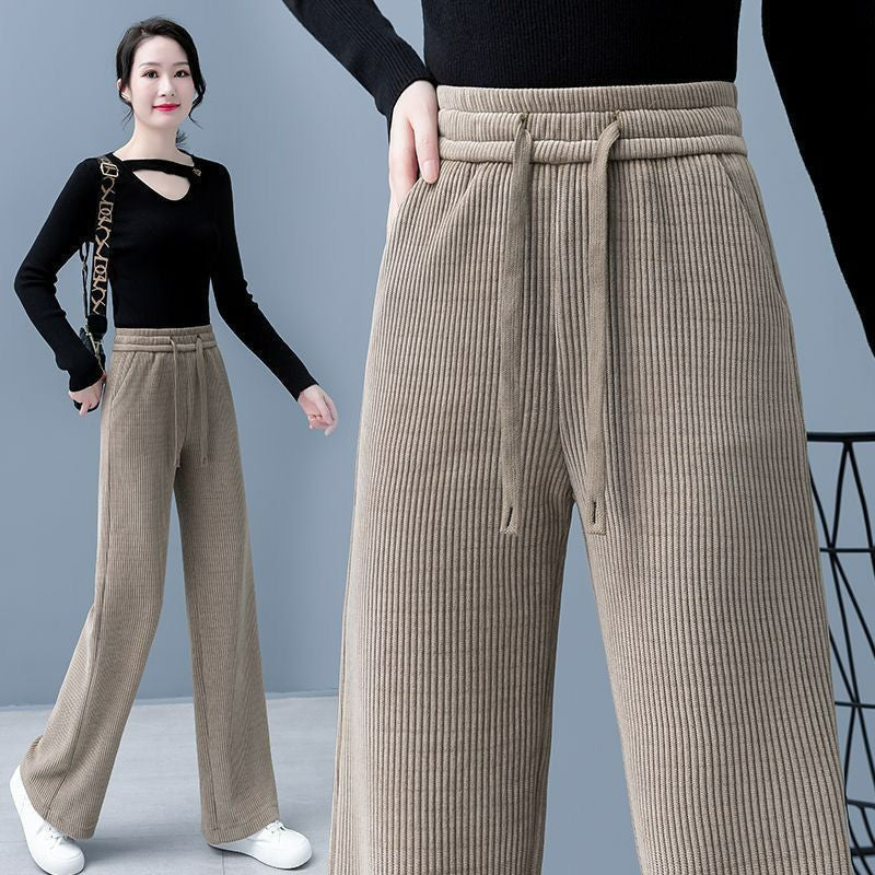 🔥【Oferta por tiempo limitado】👖Nuevos pantalones casuales de terciopelo de pierna ancha, muy cómodos de llevar.
