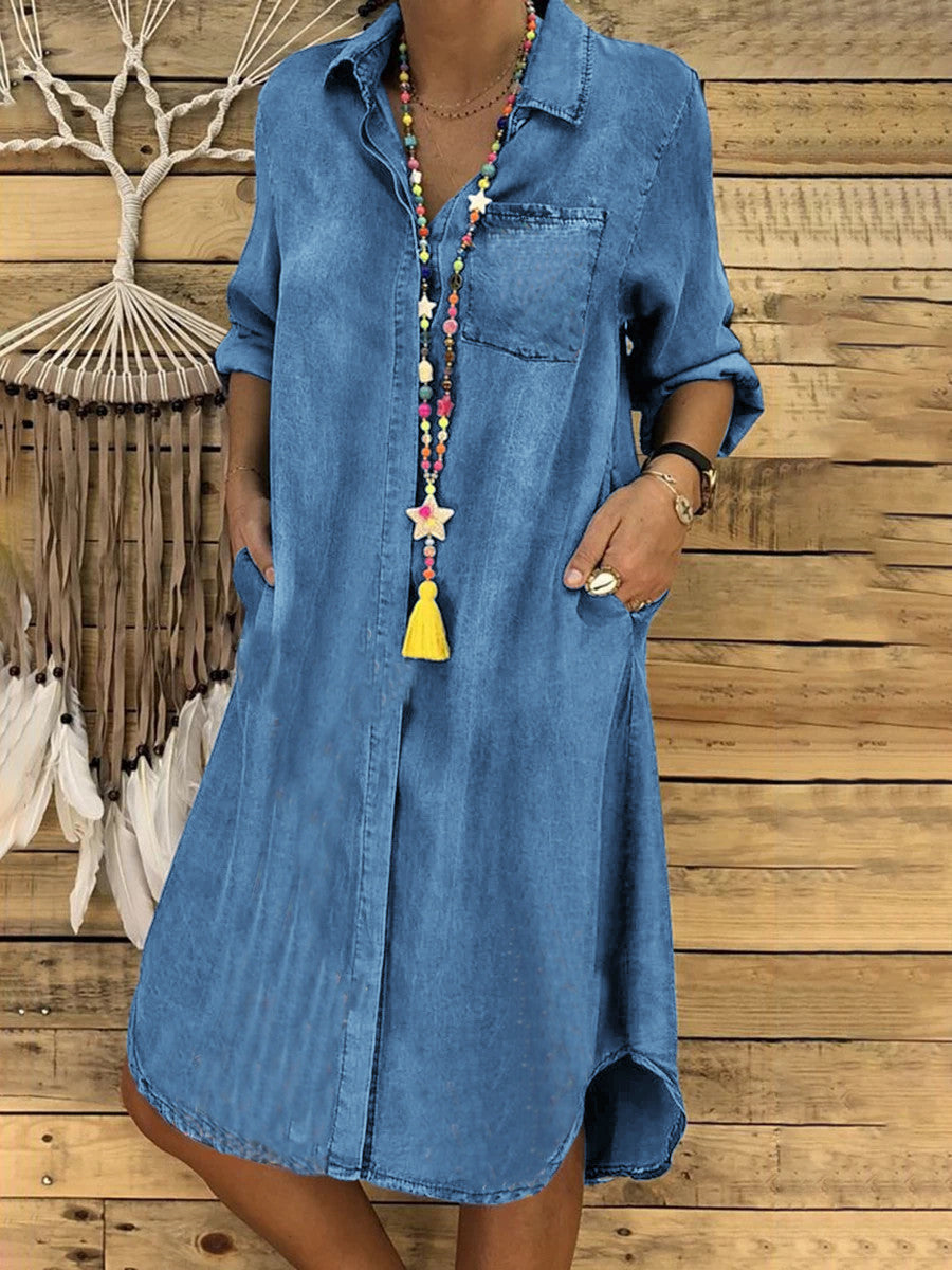 👗Noua rochie de dama marime plus vara 2025 din denim