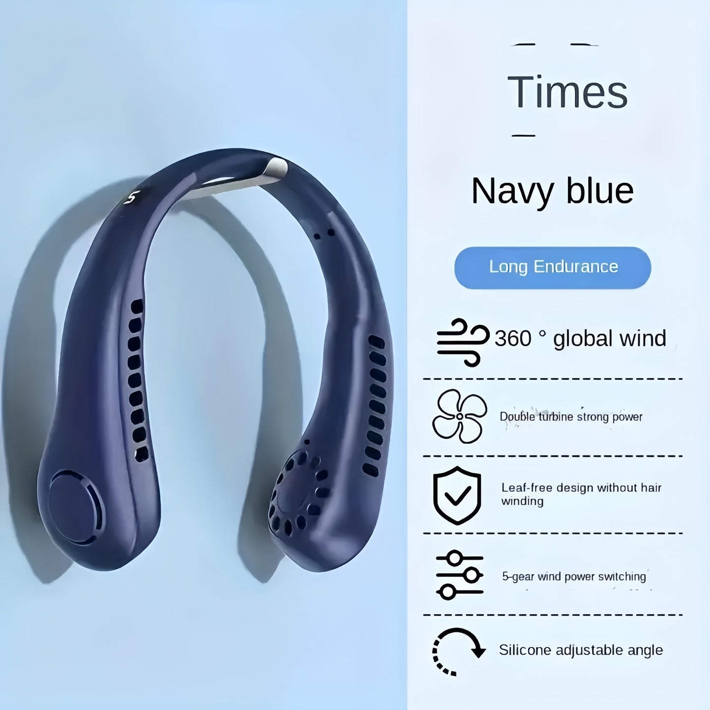 👍🧊🥰【Oferta especial】Ventilador portátil recargable de verano mejorado 2025: ventilador perezoso para deportes al aire libre