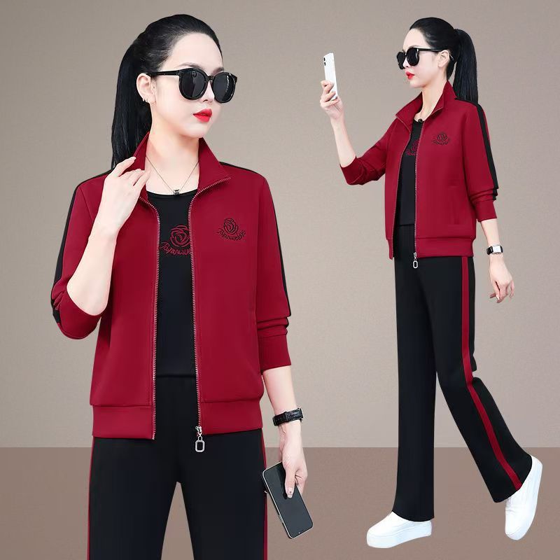🏆【M-5XL】🔥【Jachetă + Tricou + Pantaloni】💖Set sport și de agrement nou, toamnă 2025, format din trei piese