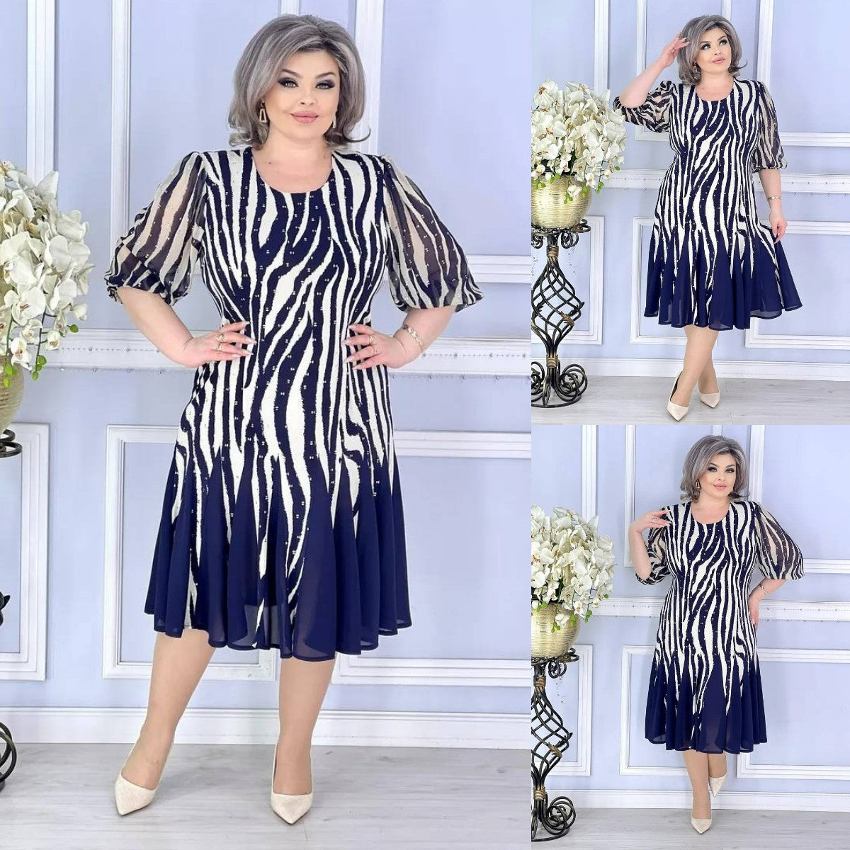 💙🌸【S-5XL】2025 Noua rochie eleganta de sarbatoare