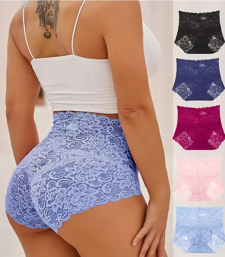 🔥✨【Set de 6 bucăți】Lenjerie de corp de damă sexy din dantelă cu talie înaltă la modă nouă de vară 2025
