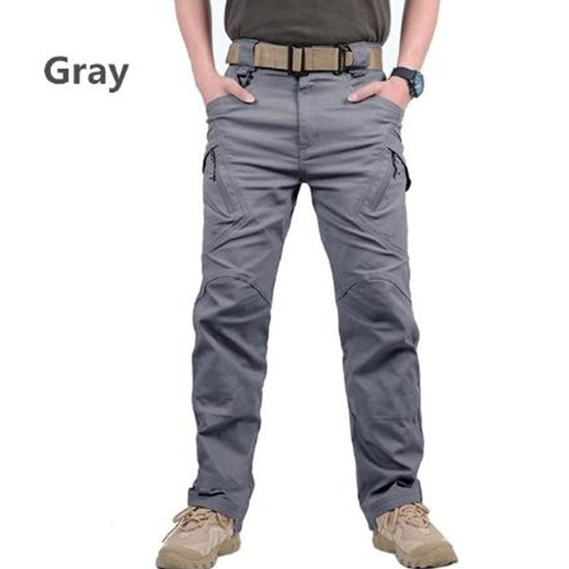 👖✨【49% OFF】Pantaloni cargo negri militar cu mai multe buzunare pentru bărbați noi, respirabili 3830198