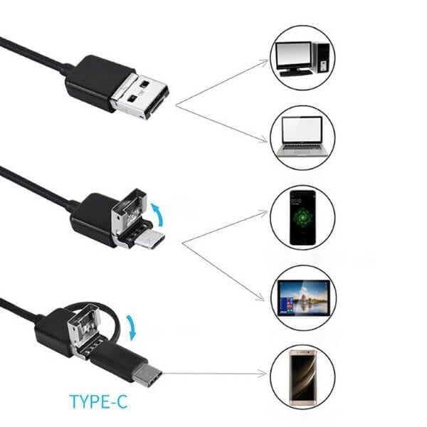 (Tip-c, USB, Micro USB) endoscop trei într-unul【3.5M】3876446