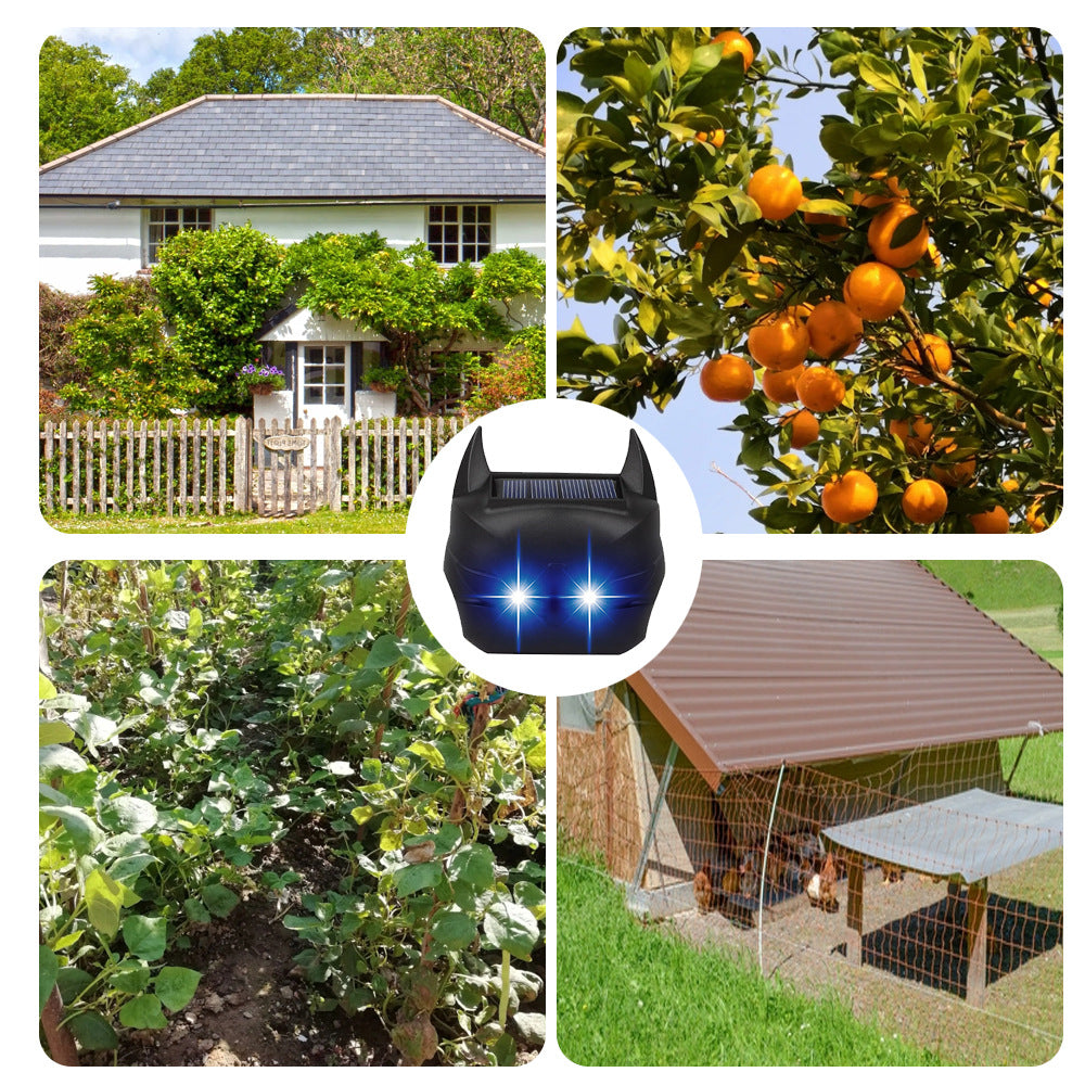 🔥【50% OFF】🐂🐖 Livadă Pești Iaz Câmp de orez Repelant solar pentru păsări Alarma sonoră și luminoasă