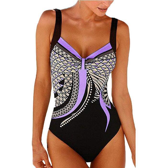 🩱🏊♀️ nový retro jednodielny plavkový kostým s potlačou【S-3XL】