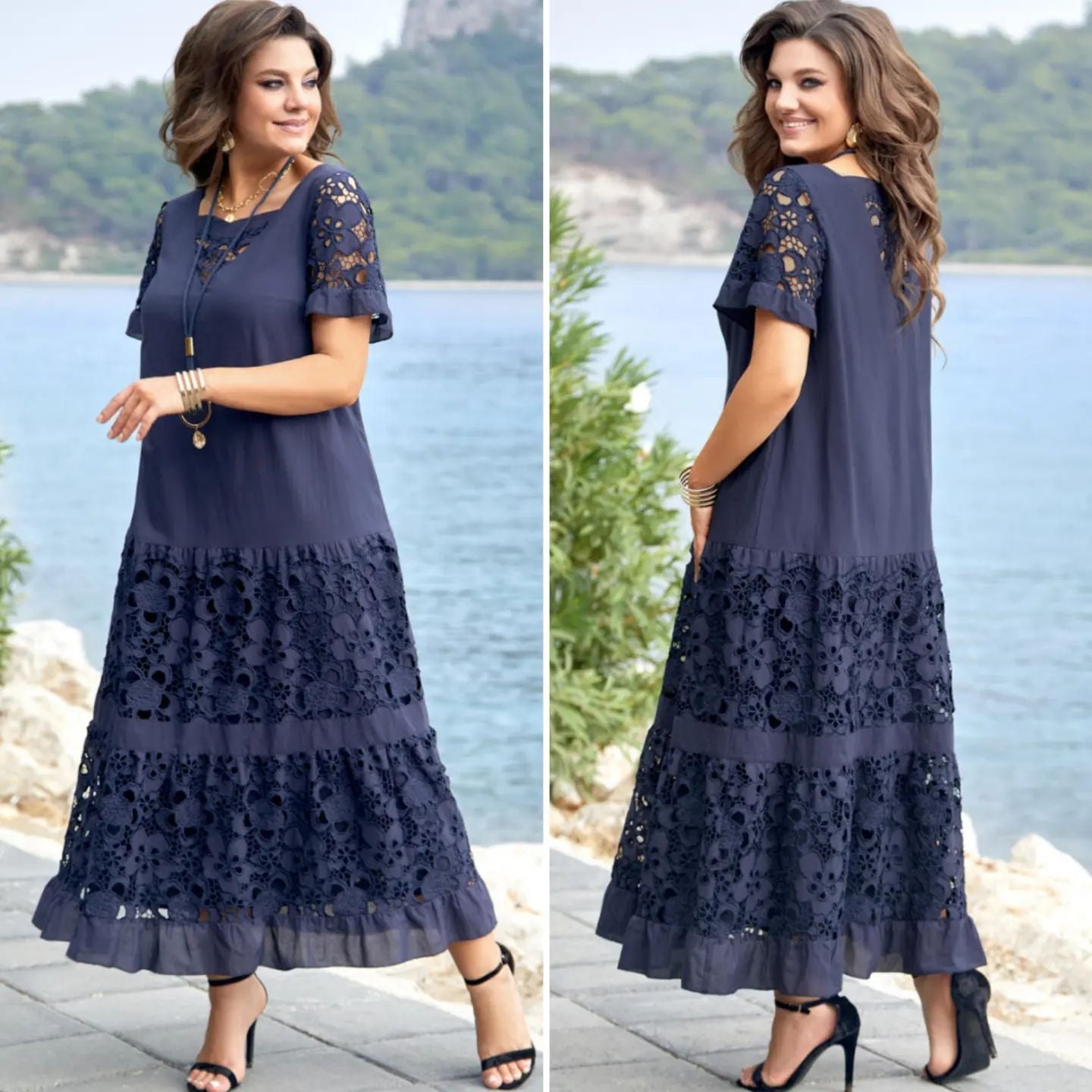 🔥Hit Sprzedaży 【Rabat 50%】👗💖【S-5XL】2026 nowy styl modna i elegancka długa spódnica koronkowa odpowiednia na każdą okazję