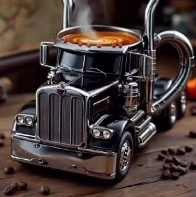 🚛 Tazas de café artesanales para semirremolques