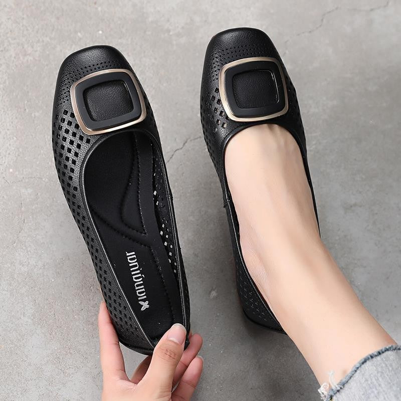 🔥🎉【Stoc limitat】Vera 2025, Sandale de damă din piele nudă, ✅Talpă moale✅Confortabile și la modă