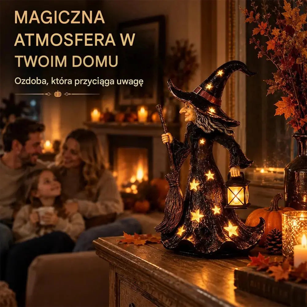 🔥【Rabat 50%】🧙✨Ozdobna lampka nocna „Gwiezdna Wiedźma”