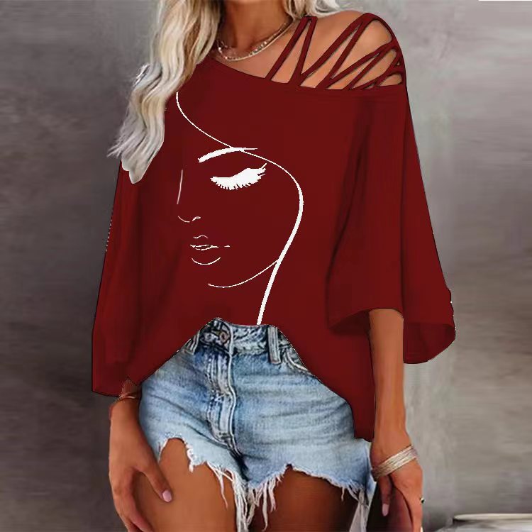 🔥✨【Stoc limitat】【S-2XL】2025 Tricou casual imprimat pentru femei la moda de inalta calitate