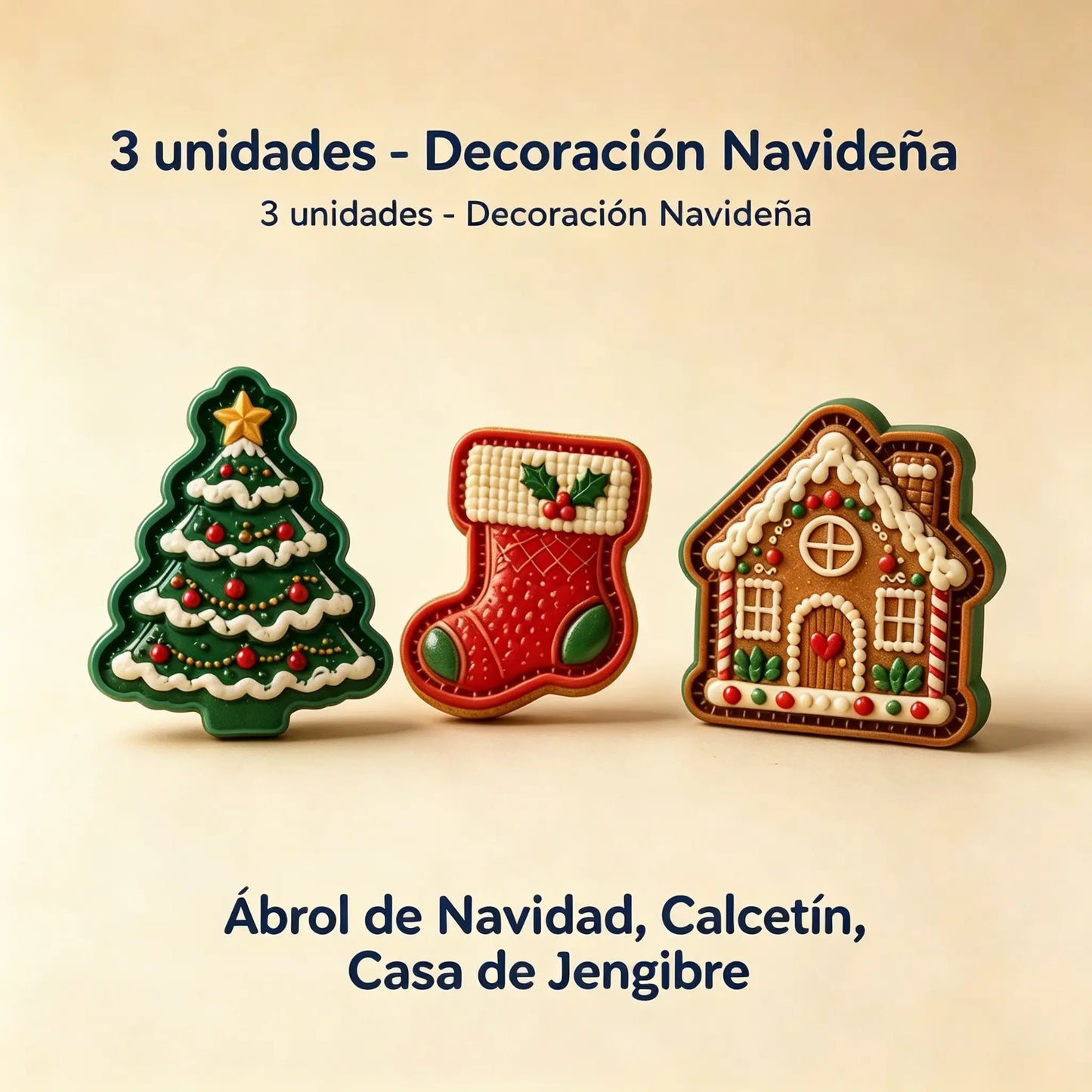 ⌛【1 juego 3 piezas】 🥧🎄Colección de mini moldes para pasteles navideños con 9 diseños | Moldes reutilizables con relieve para dar forma a pasteles navideños detallados con forma de Papá Noel, muñeco de nieve, reno y árbol de Navidad⛄