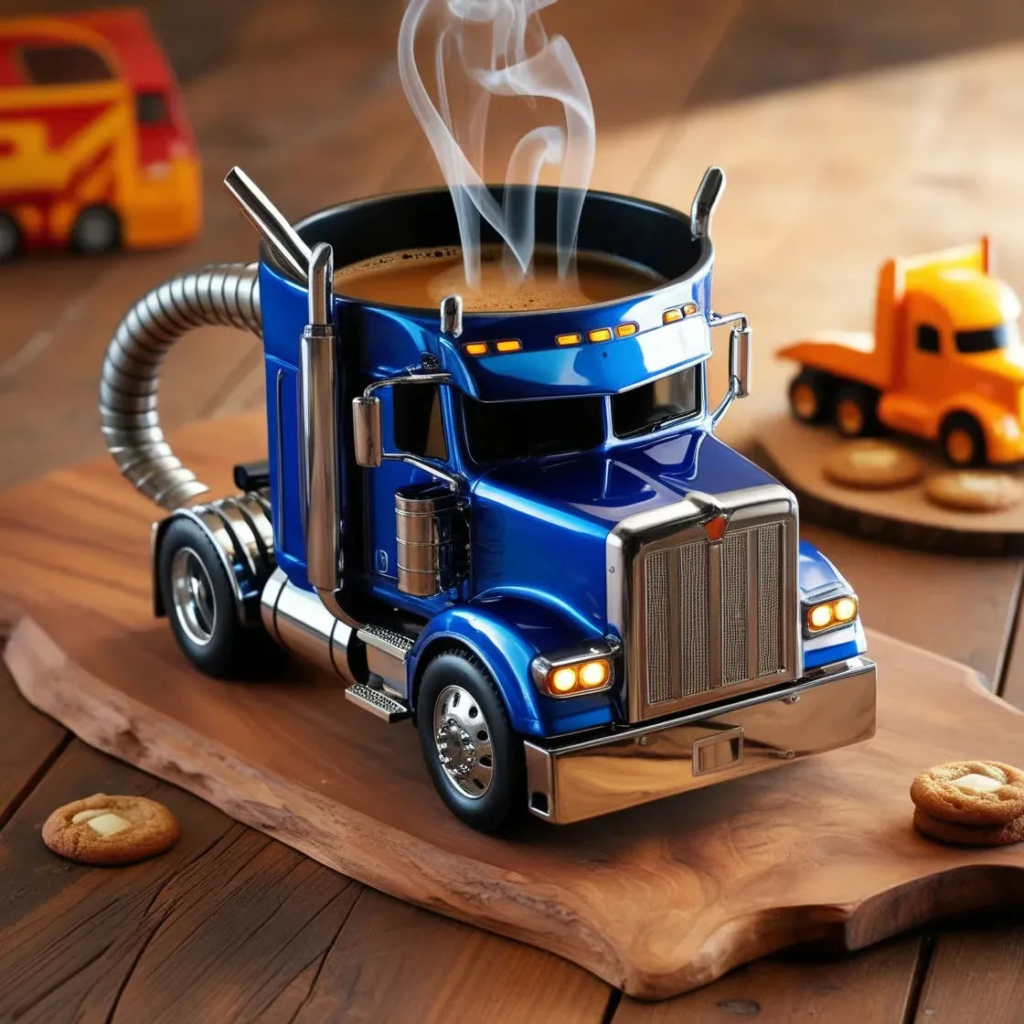 🚛 Tazas de café artesanales para semirremolques