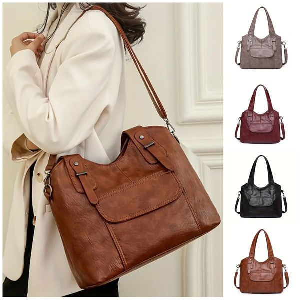 ✨💟【🔥Cantitate limitată🔥】Geanta de mână nouă, elegantă și elegantă 2025 ✅Capacitate mare ✅Piele PU ✅Ușoară