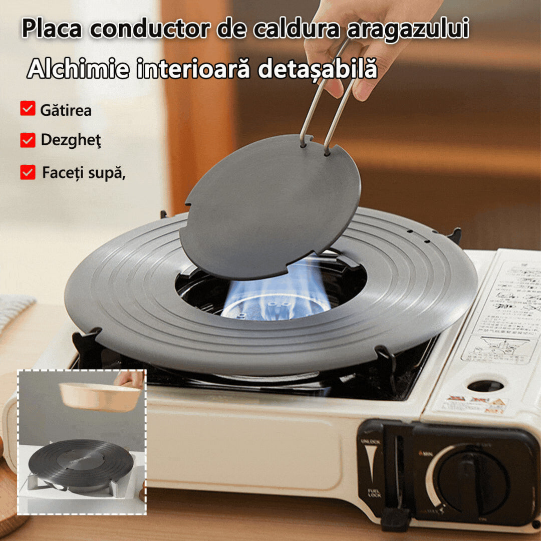 🔥 🍳Placă conducătoare de căldură pentru aragaz de uz casnic (potrivită pentru gătit, prepararea supei, dezghețarea ingredientelor,protejează oala de arderea neagră bucată) 3870868