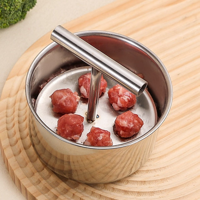 🔥【Vânzare excelentă】Matriță/Ustensile de bucătărie din oțel inoxidabil 304 pentru fabricarea chiftelelor - Excelentă pentru chiftele din carne și pește🍖🐟
