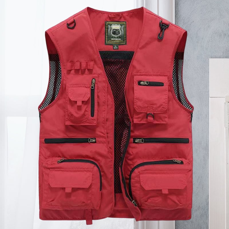 💥💥【Reducere limitată de 80%】【S-5XL】Vestă cu mai multe buzunare pentru îmbrăcăminte de lucru în aer liber de vară