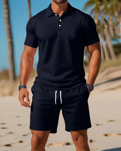 【S~3XL】Muški set koji se sastoji od majice kratkih rukava i kratkih hlača, savršen za ležerne praznike.