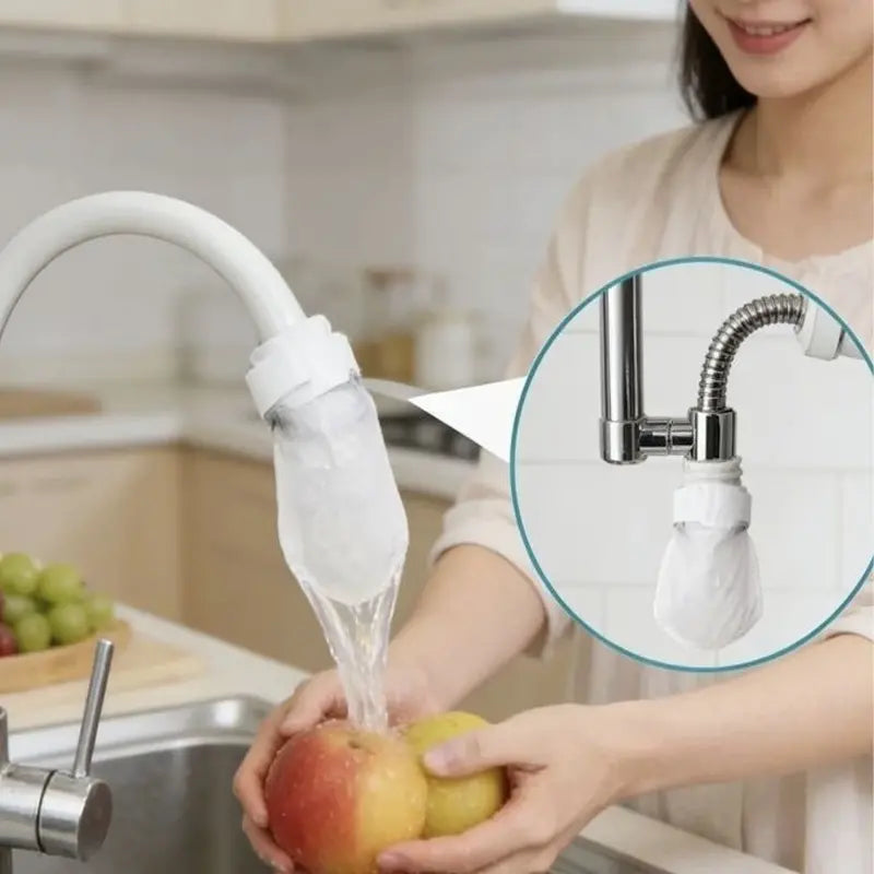 🚰 150 filtros + 30 velcro ✨ Filtro antisalpicaduras para grifo de cocina | Filtra depósitos, óxido y suciedad en segundos 💧