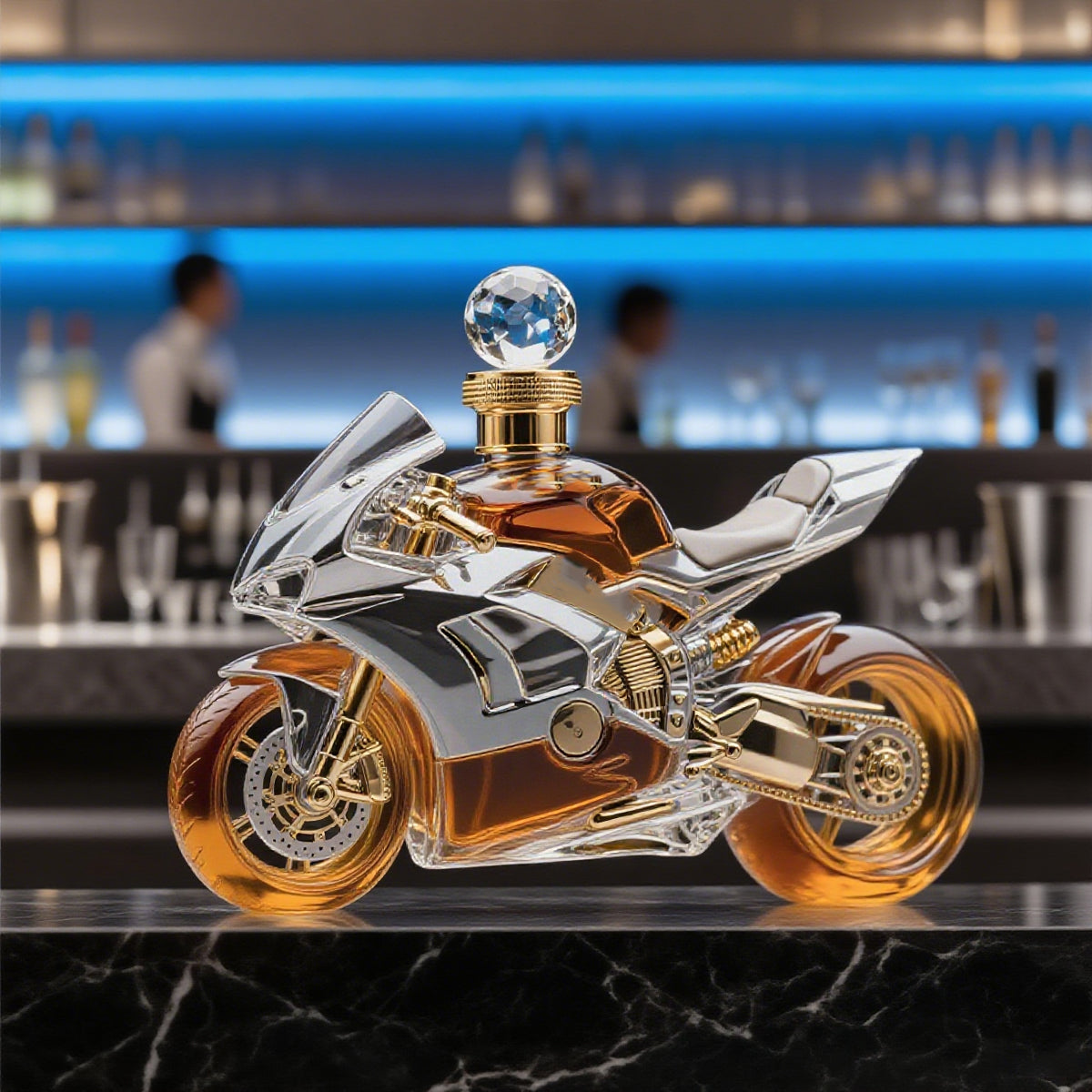 🔥Hit Sprzedaży 【Rabat 50%】🚗 Kreatywna szklana butelka do whisky w stylu motocyklowym