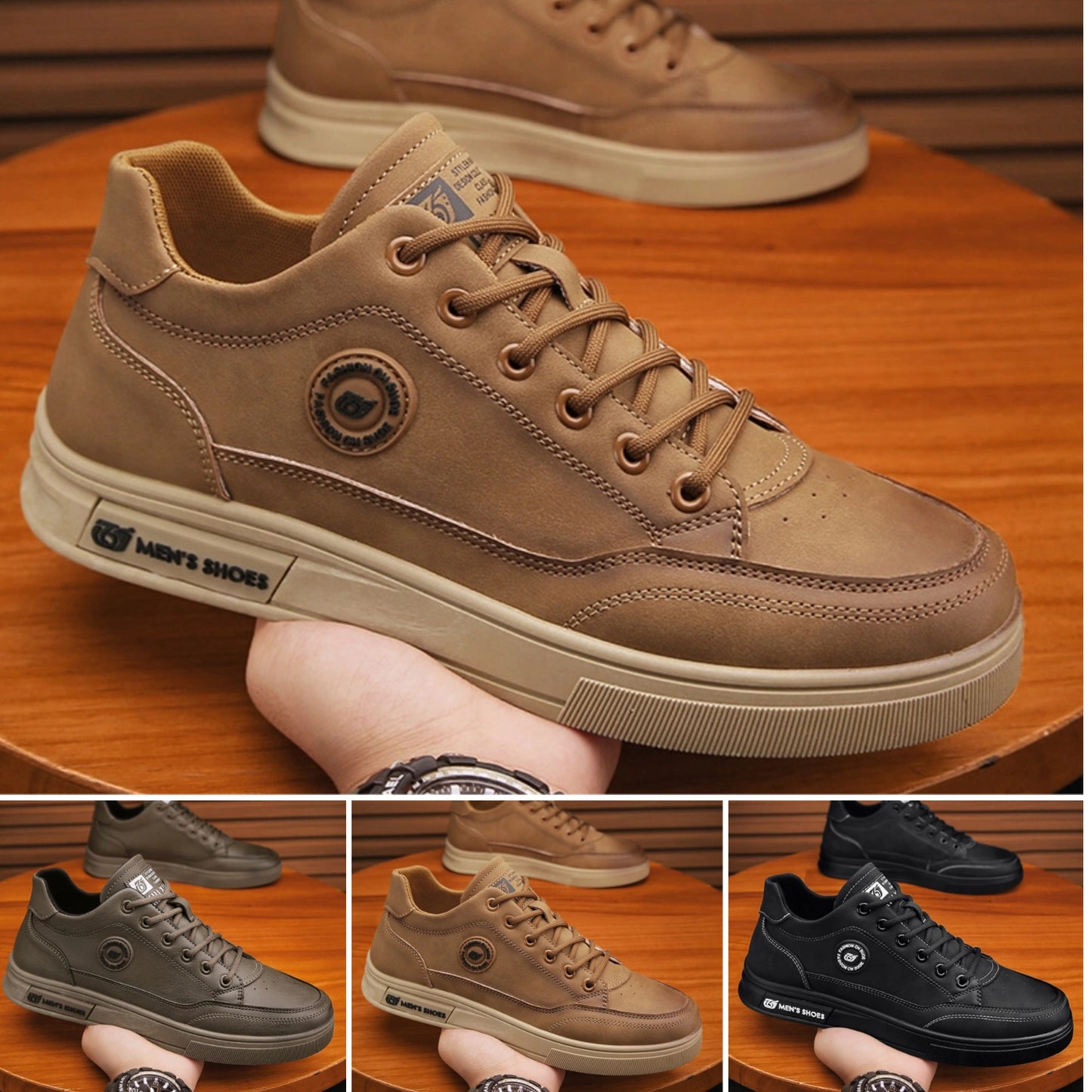 【39-44】2025  Pantofi casual din piele de înaltă calitate pentru bărbați, anti-alunecare, piele moale, talpă moale 3919685