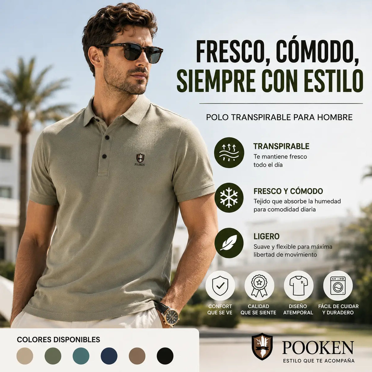 【M-4XL】Verano 2026 Nuevo polo casual con solapa de media manga de seda helada