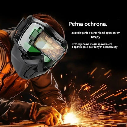 🔥【Zniżka 50%】😎W pełni automatyczny hełm spawalniczy z funkcją zmiany światła, mocowany na głowie, wygodna, przewietrzająca i odporna na parowanie.