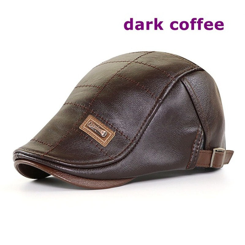 🧢🔥Hit Sprzedaży 【Rabat 50%】Nowy, wysokiej jakości, skórzany beret w klasycznym stylu retro