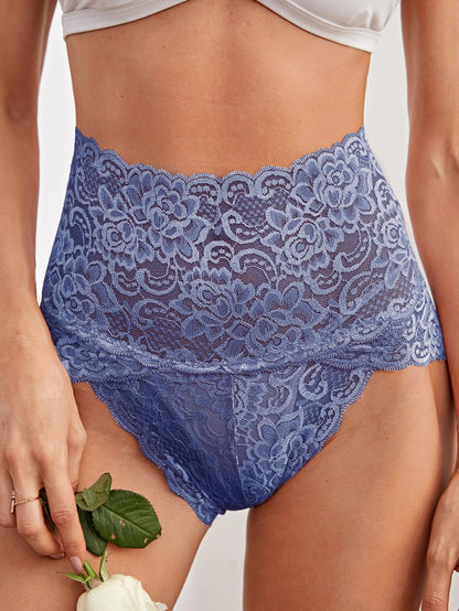 💥😍【50% de descuento】[Conjunto de 6 piezas] Sujetador sexy de cintura alta con estampado para citas