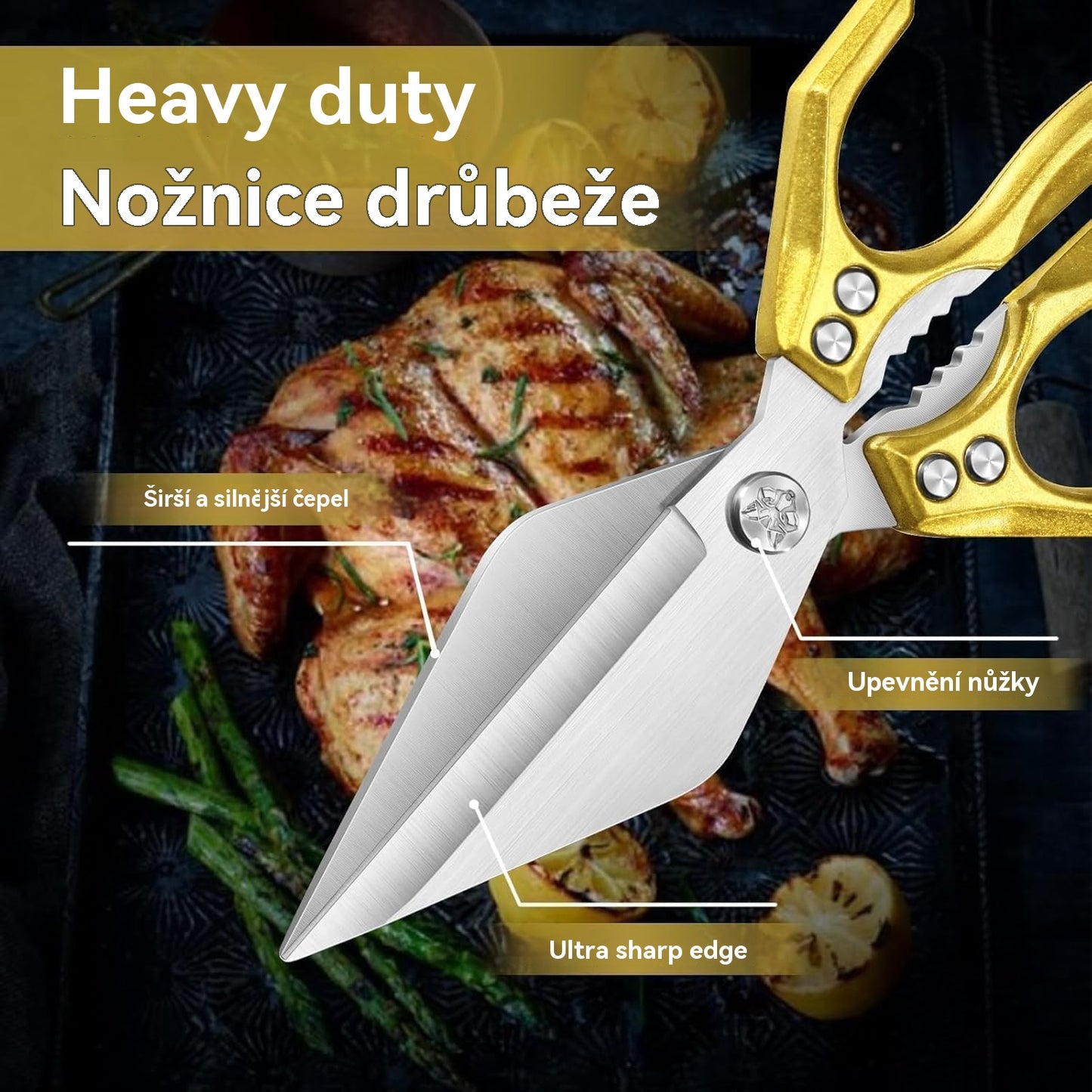 🔥【Dobírka】🔪✂️Časově omezená akce🔥Multifunkční a odolné kuchyňské nůžky