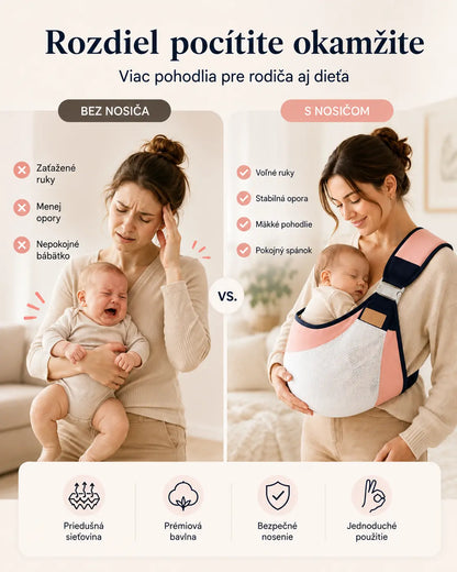 👶 Ľahký ergonomický nosič pre bábätká | Ideálny na prechádzky a cestovanie ✈️