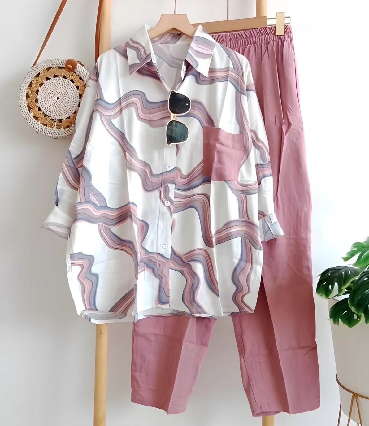 🔥 【 rabat 50%】💖【L-4XL】 🌸 prosty bawełniany zestaw codzienny na wiosnę i jesień, uniwersalny do noszenia na co dzień oraz do pracy