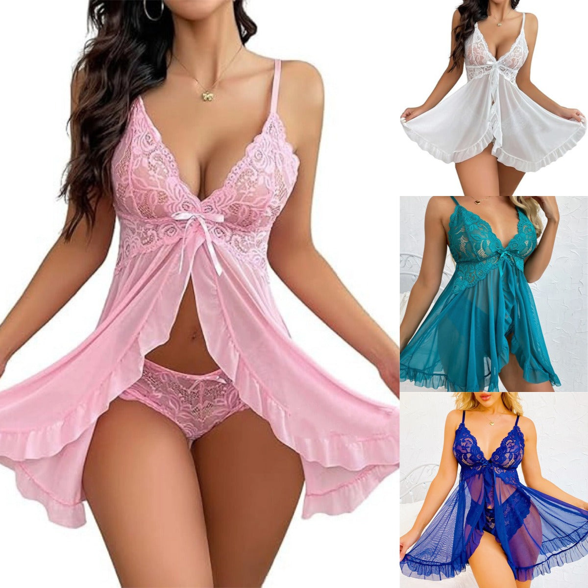 【S–3XL】🔥💝 Čipkované sexy push-up spodné prádlo