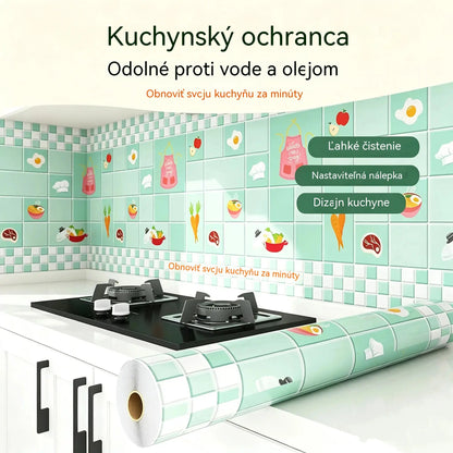 【60CMx8M】Olejovzdorné nálepky do kuchyne, vodeodolná samolepiaca tapeta, ochranná fólia na pracovnú dosku.