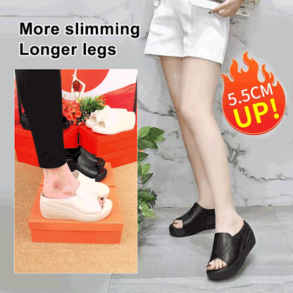 【50% OFF】【35-40】2024 Sandale cu toc înclinat de 5,5 cm