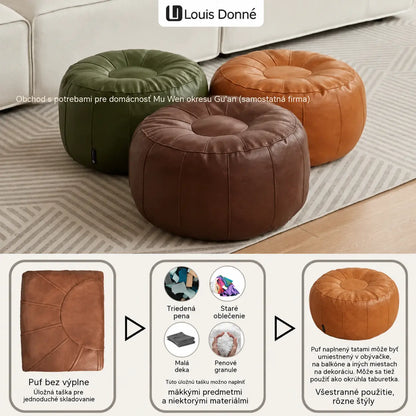 🛋️Používaný úložný taburet – Vodoodolný syntetický materiál; šetrí miesto a ľahko sa prenáša. Zľava 50 %! ✨