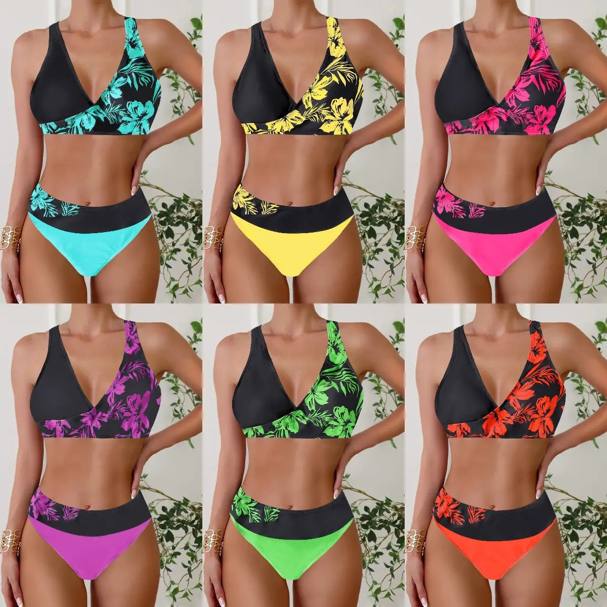 👙【S~5XL】Nowy styl damski dwuczęściowy kostium kąpielowy bikini