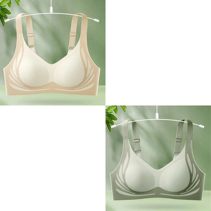 【50%OFF】😍【Paquete de 4】Sujetador de una pieza sin aros para mujer❤️【40-85 kg】