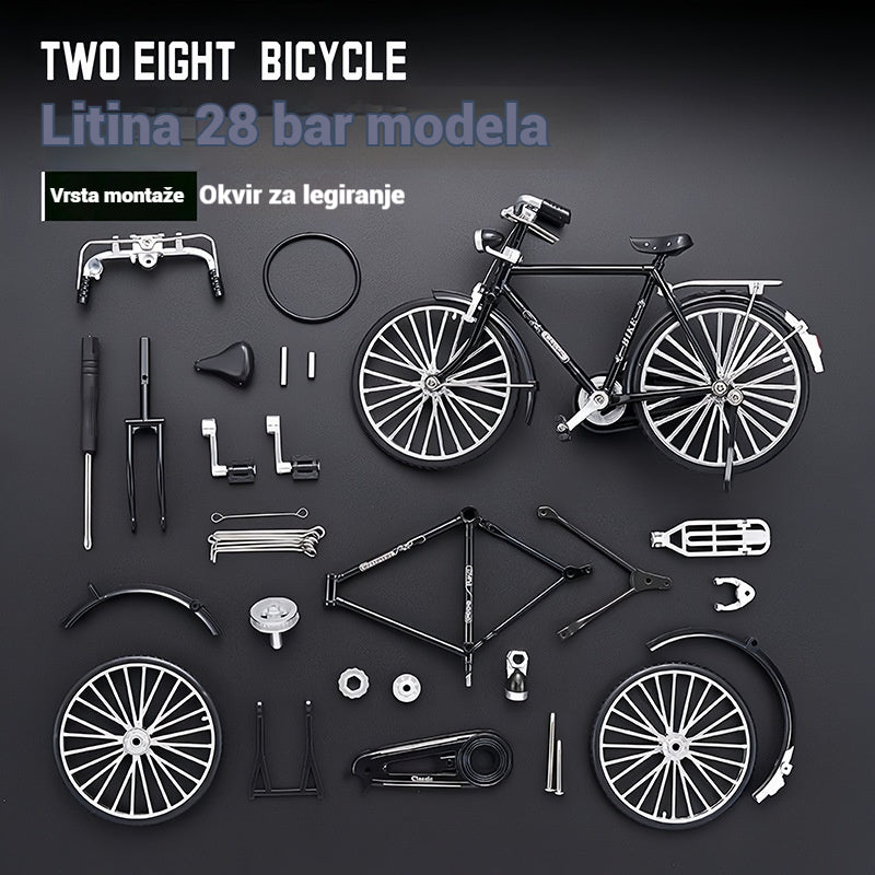 🔥🎁🚴‍♀️【50% popusta】【Kupite jedan, dobijte jedan gratis】Najprodavaniji sastavljeni simulacijski model bicikla igračka ukras "uradi sam"