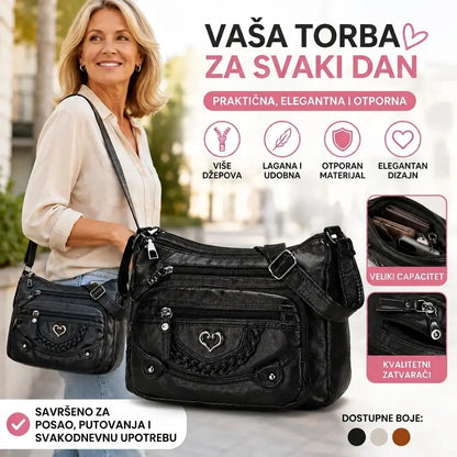 💐50% POPUSTA! 🎁Ženska mekana PU torba preko tijela – Više džepova za savršenu organizaciju 👜🔑