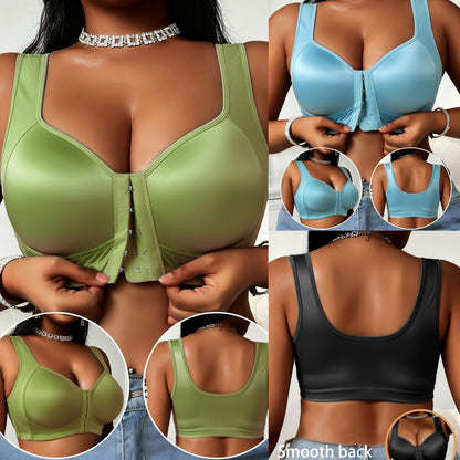 😍👙【Pakiranje od 3 komada】【40-100 kg】Ženski grudnjak za podizanje tijela bez žice, za veće veličine, s kopčanjem sprijeda i protiv opuštanja